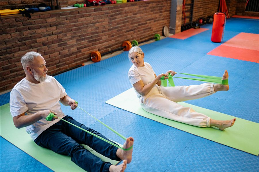 Séance de gymnastique tonique