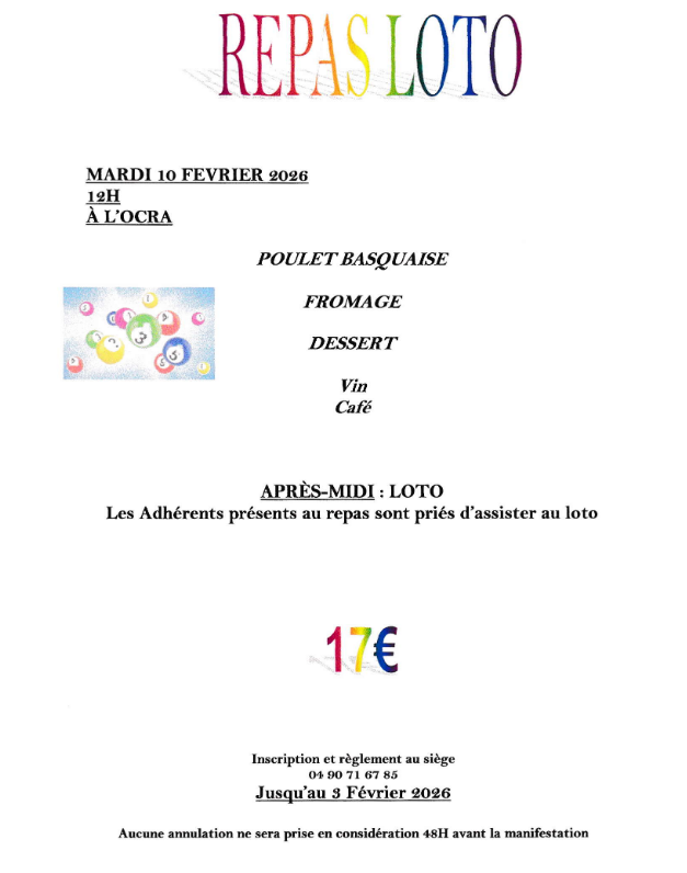 repas loto