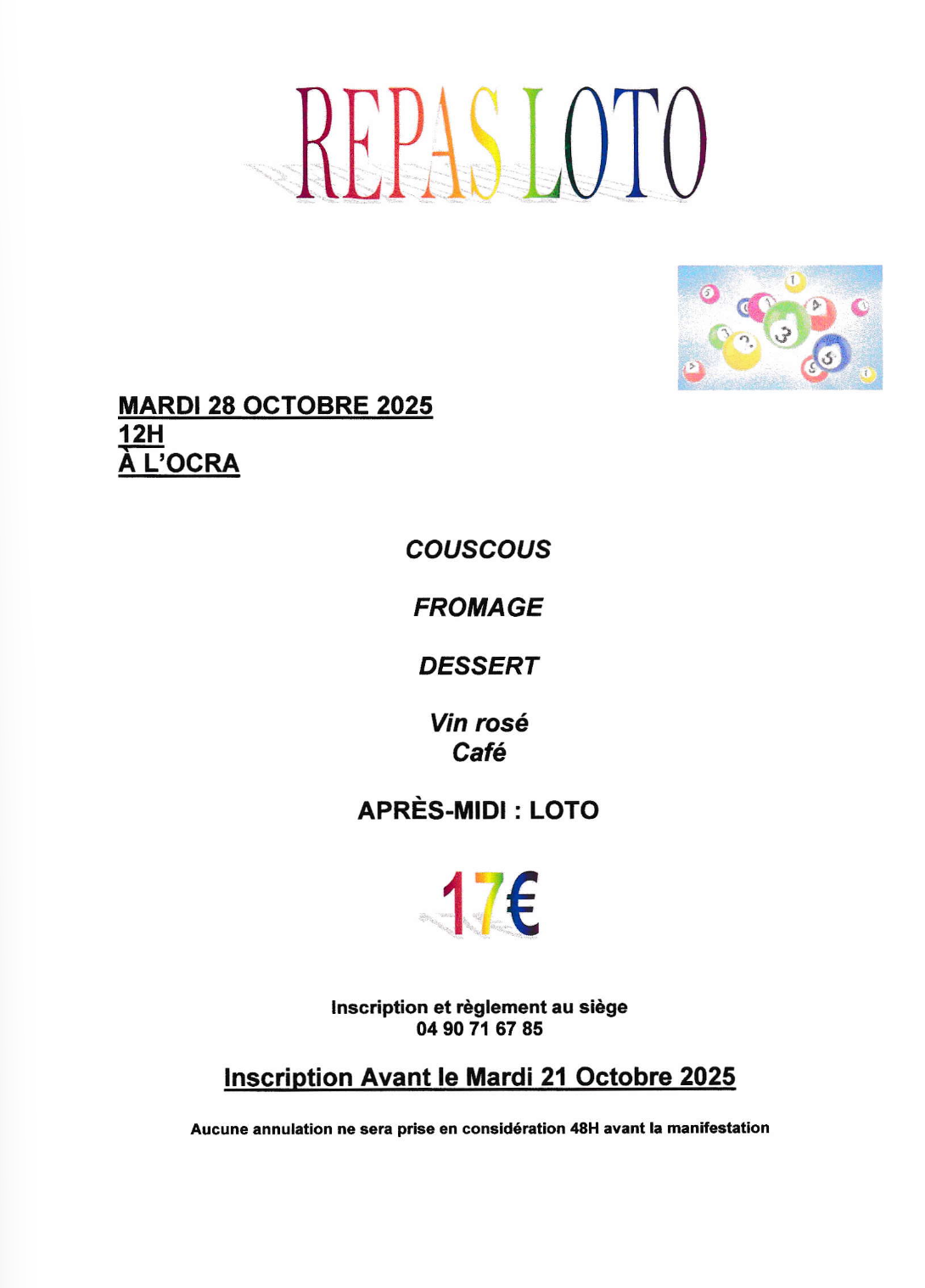 Repas du Loto